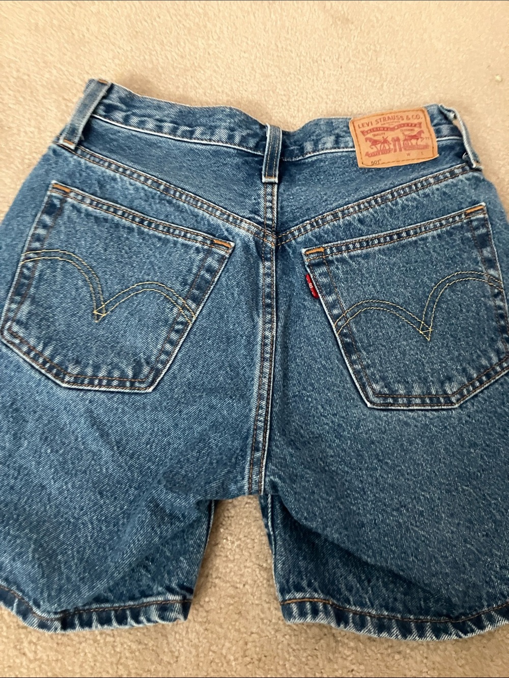 Levi's Relaxed Fit Dark Blue Denim Jeans shorts